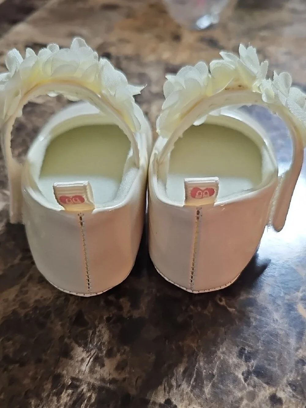 Infant Cream Floral Mary Jane Dress Shoes
